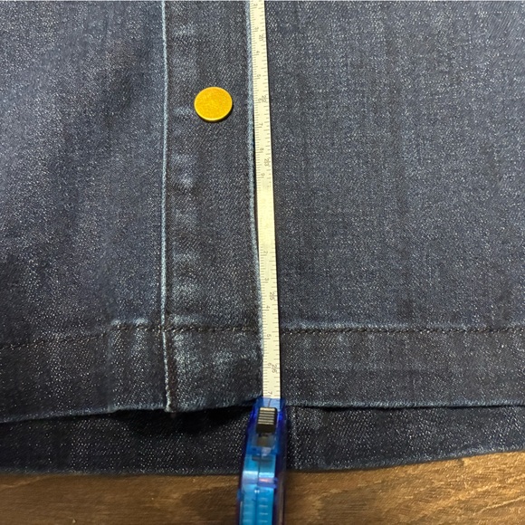 Talbots Denim Button Front A-Line Skirt - Picture 9 of 15